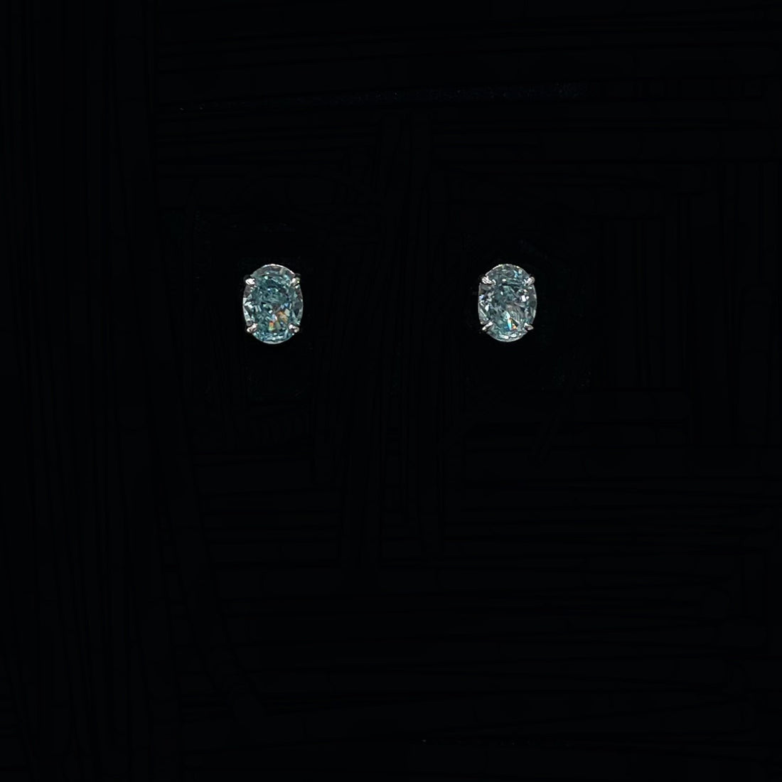 S925 Silver 6*8mm High Carbon Diamond Earrings
