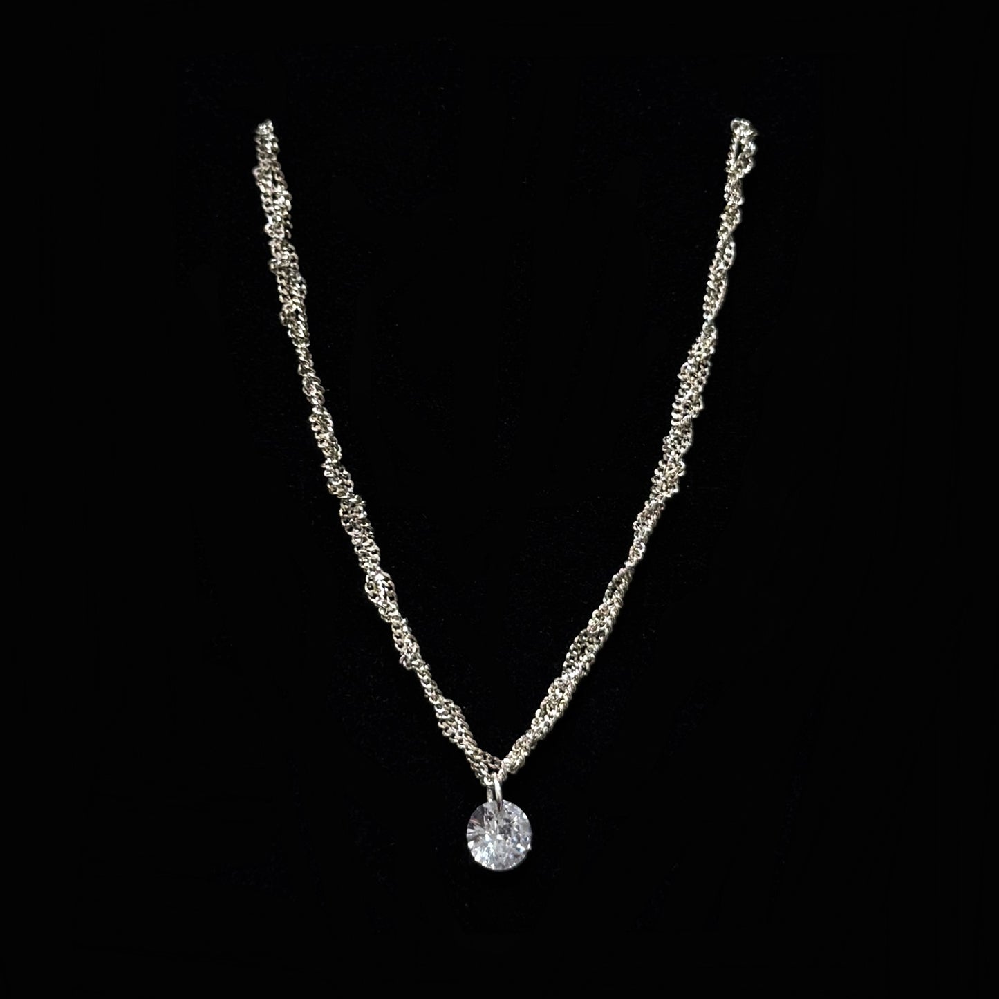 925 silver moissanite necklace