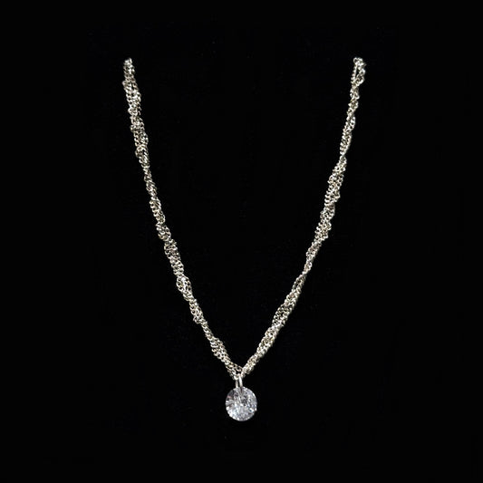 925 silver moissanite necklace