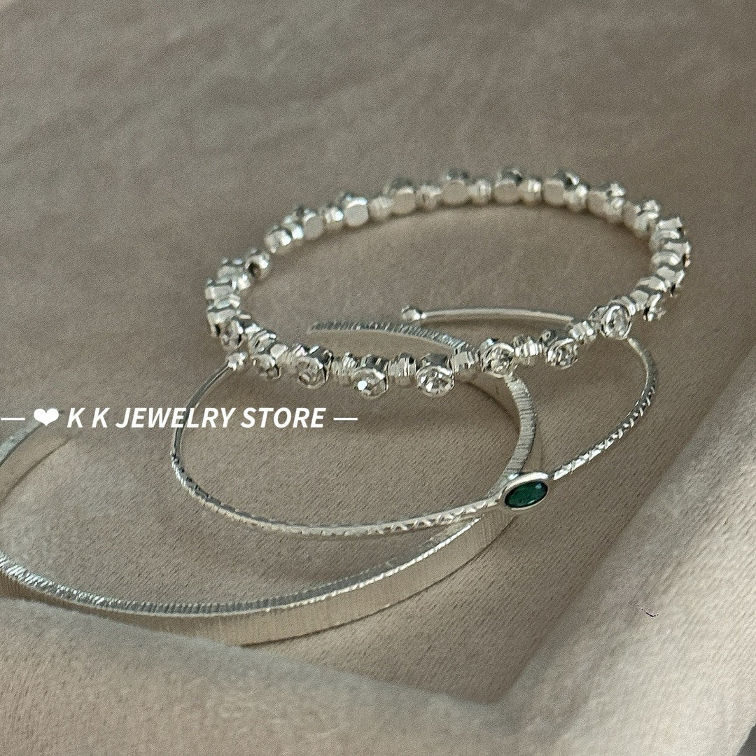 Zircon Vertical Beaded Bracelet Set