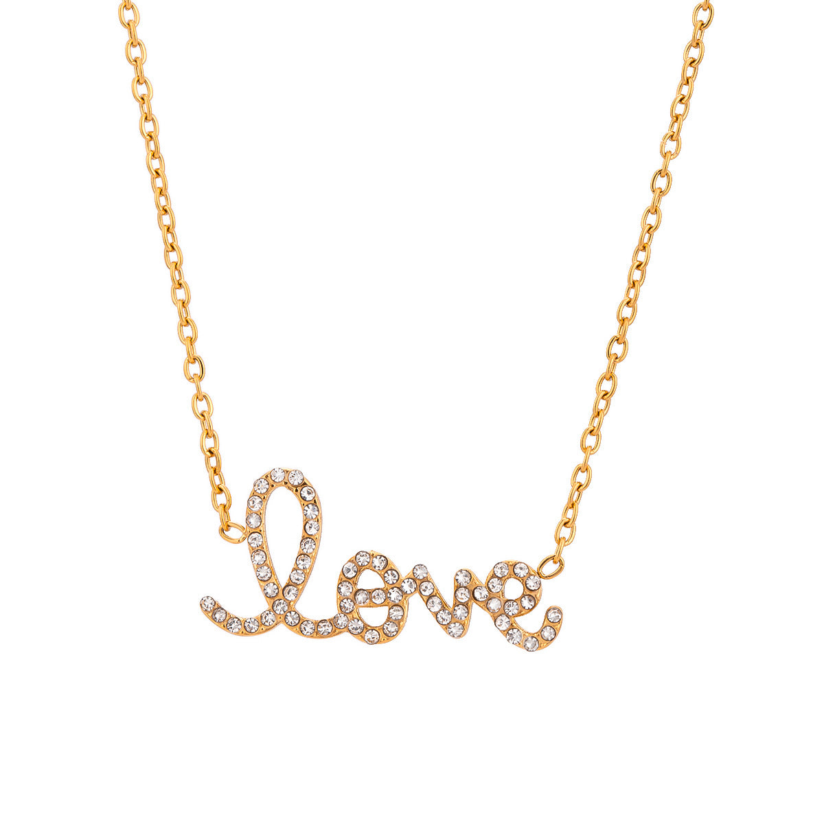 Stainless steel letter necklace