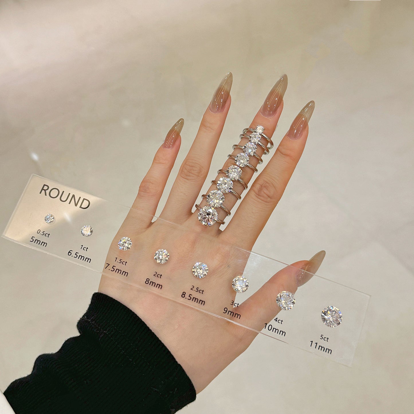 S925 Sterling Silver Single Main Diamond Proposal Wedding Ring