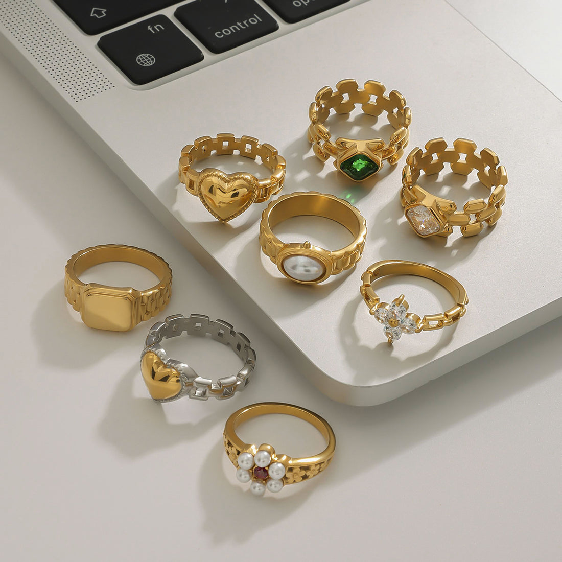 Titanium steel strap ring