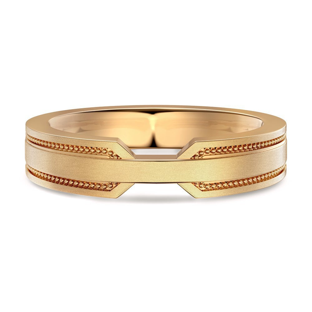 S925 Sterling Silver Plain Silver Male and Female Couple Ring-1