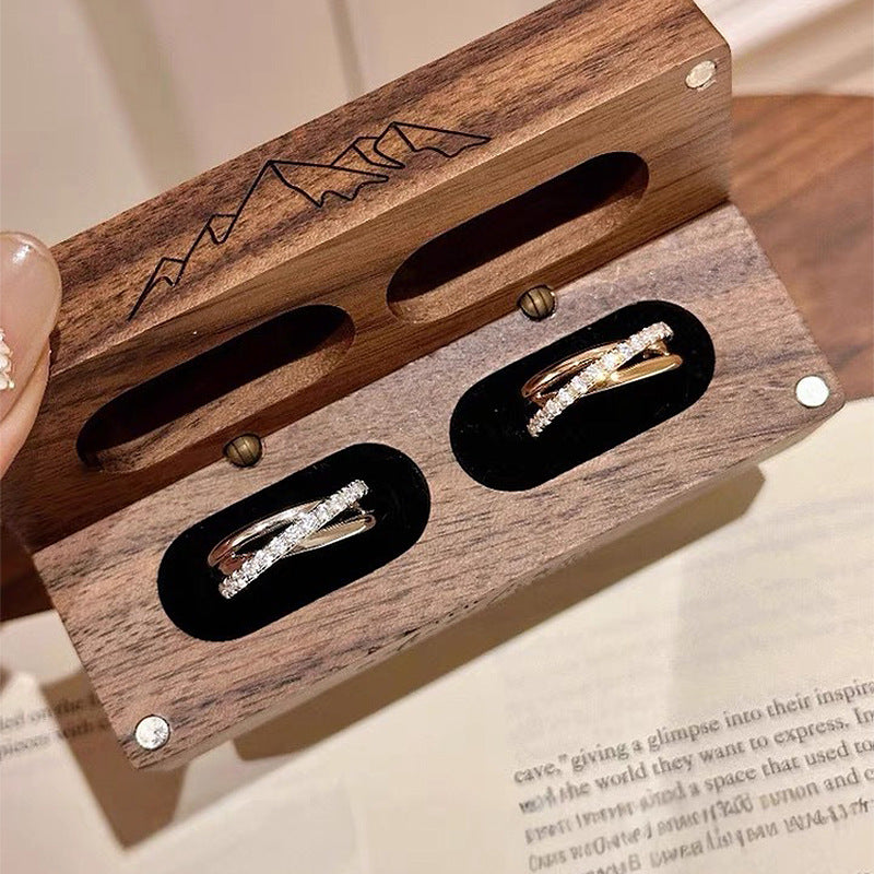 S925 silver three-ring winding ring line ring