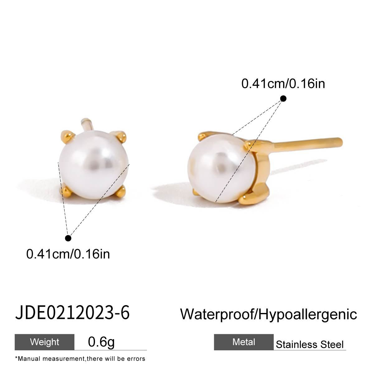 Titanium steel earrings do not fade studs