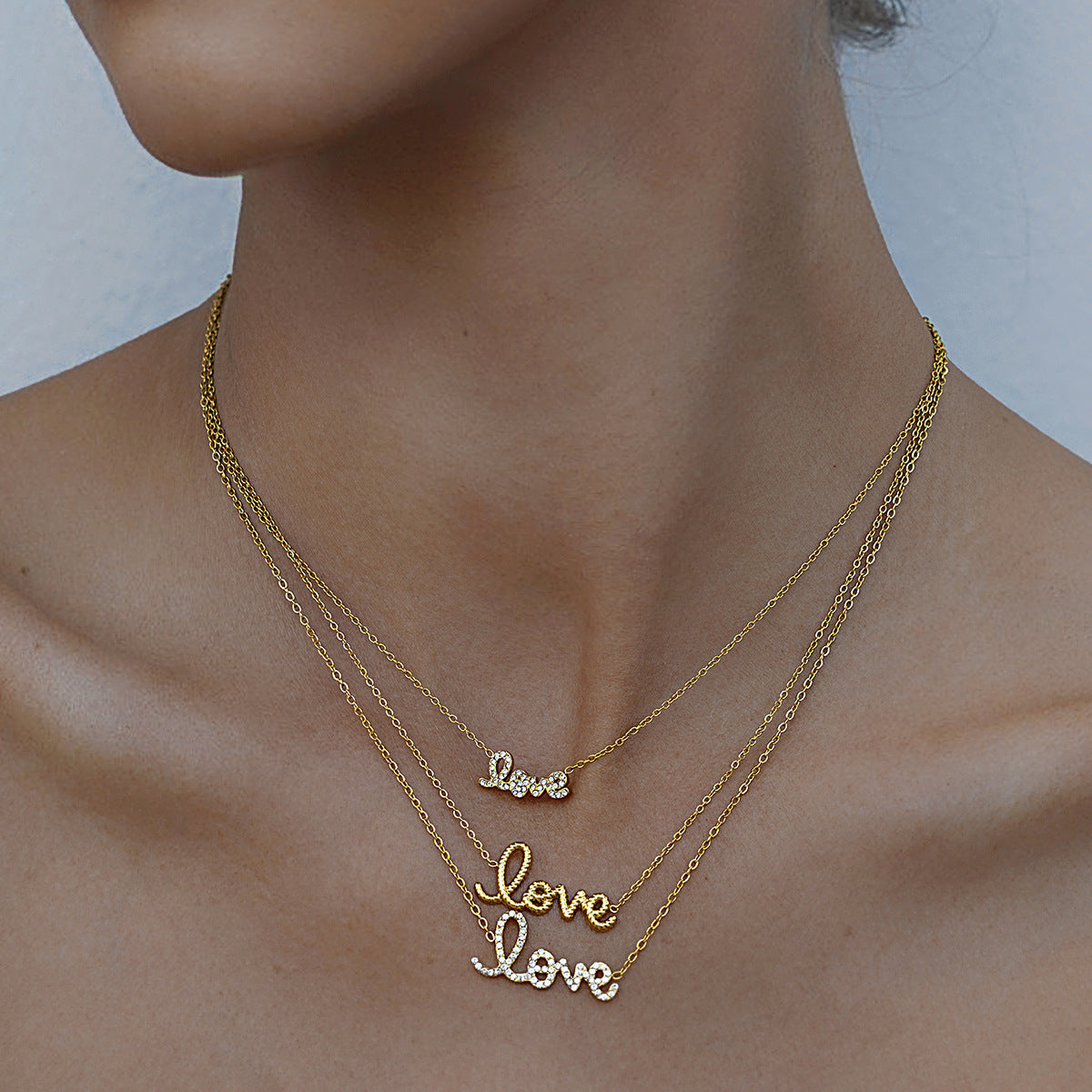 Stainless steel letter necklace