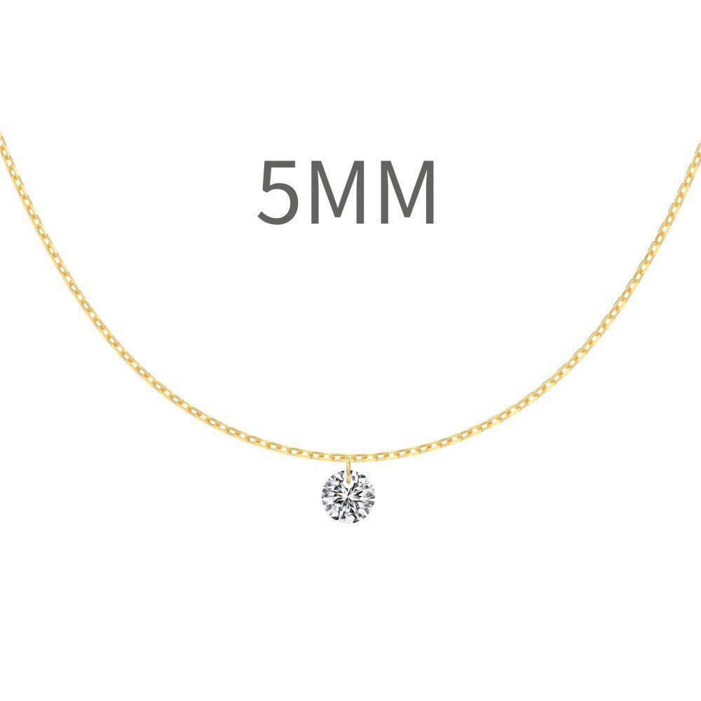 S925 Sterling Silver Tassel Oval Water Drop Wedding Necklace