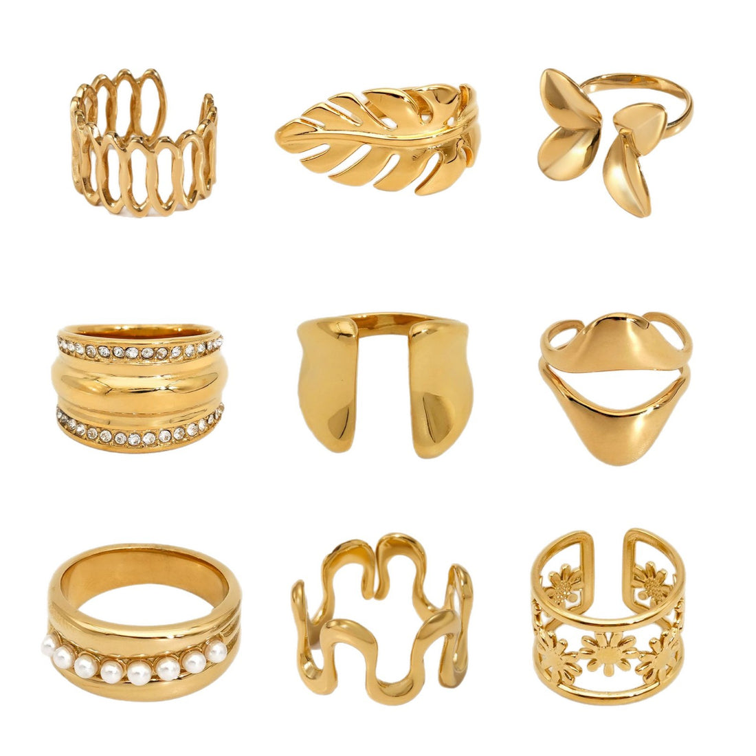 Stainless steel ring set