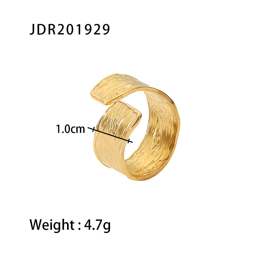 Stainless steel retro love ring