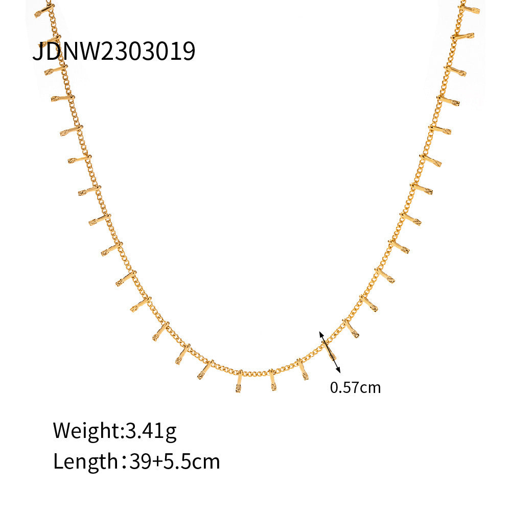 Stainless steel simple high-end necklace