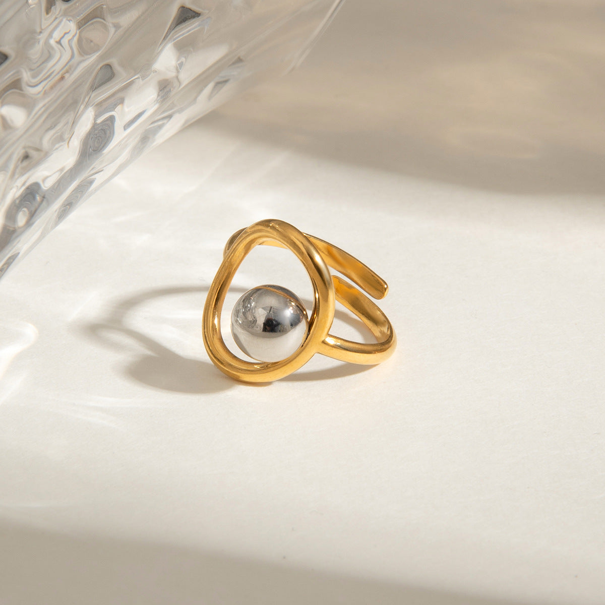 Stainless steel color matching steel ball opening ring