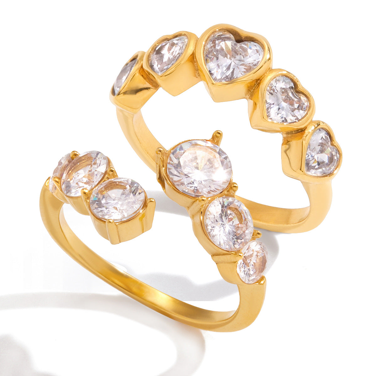Titanium steel zircon ring does not fade