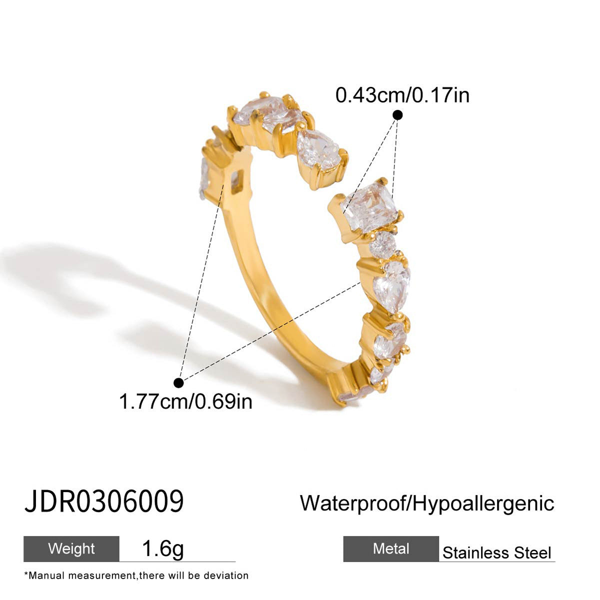 Niche high-end titanium steel ring