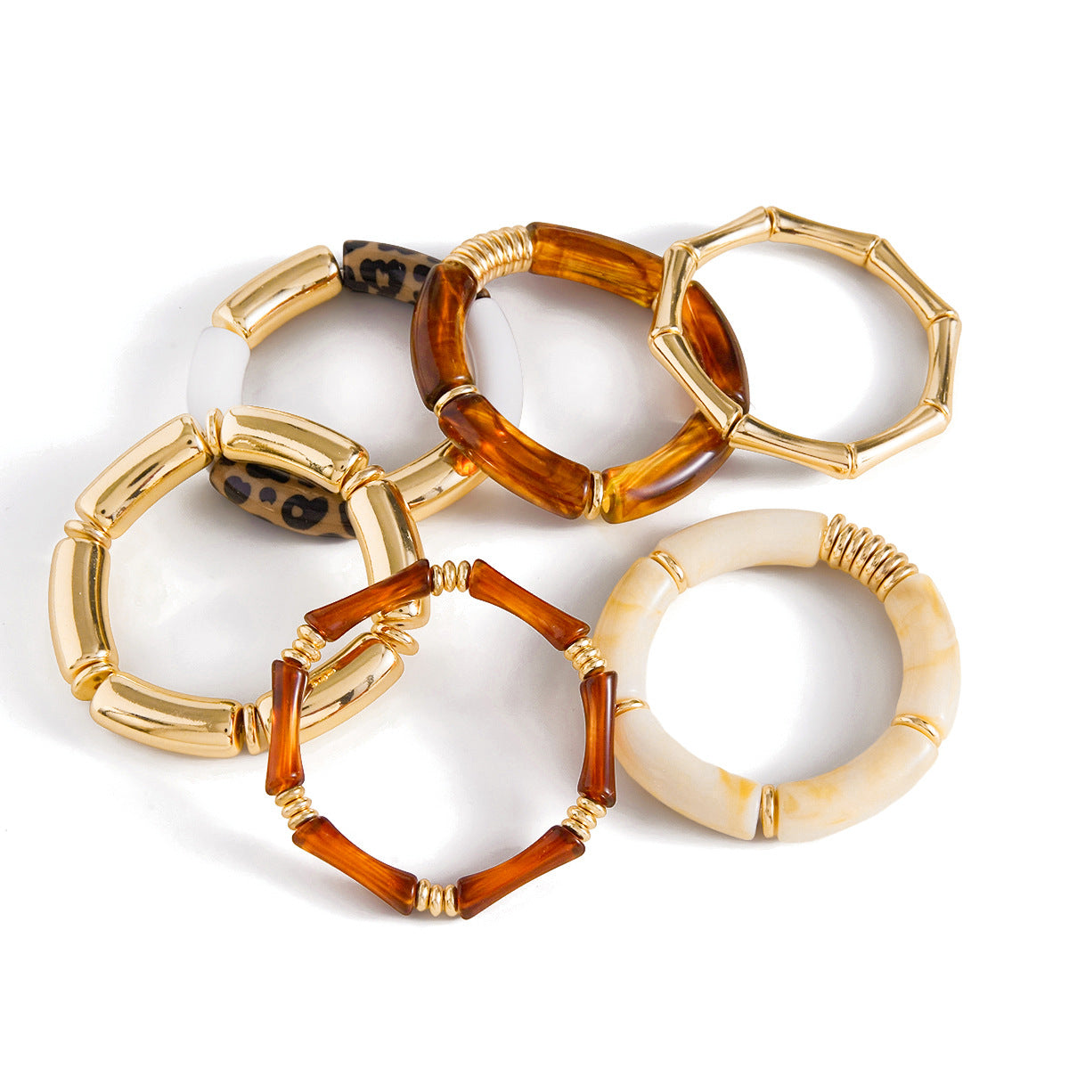 UV gold-plated resin acrylic bamboo bracelet