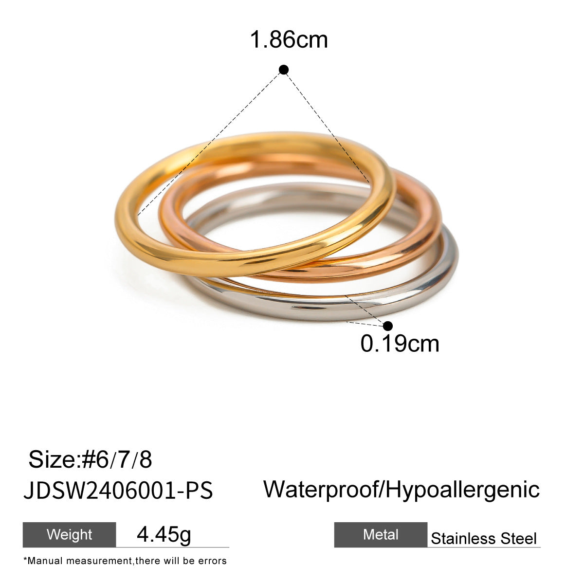 Stainless steel flower ring