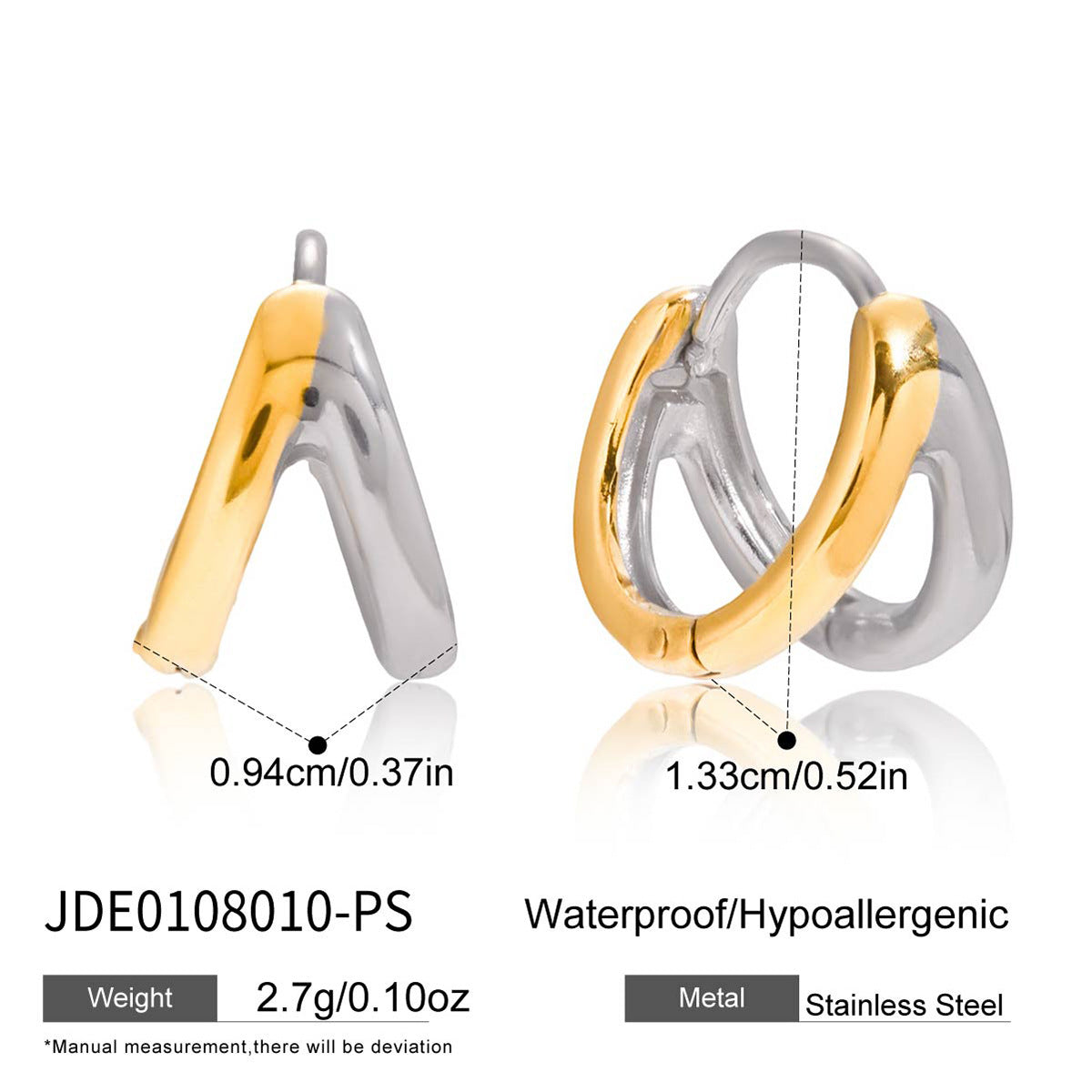 Titanium steel premium sense earrings do not fade earrings