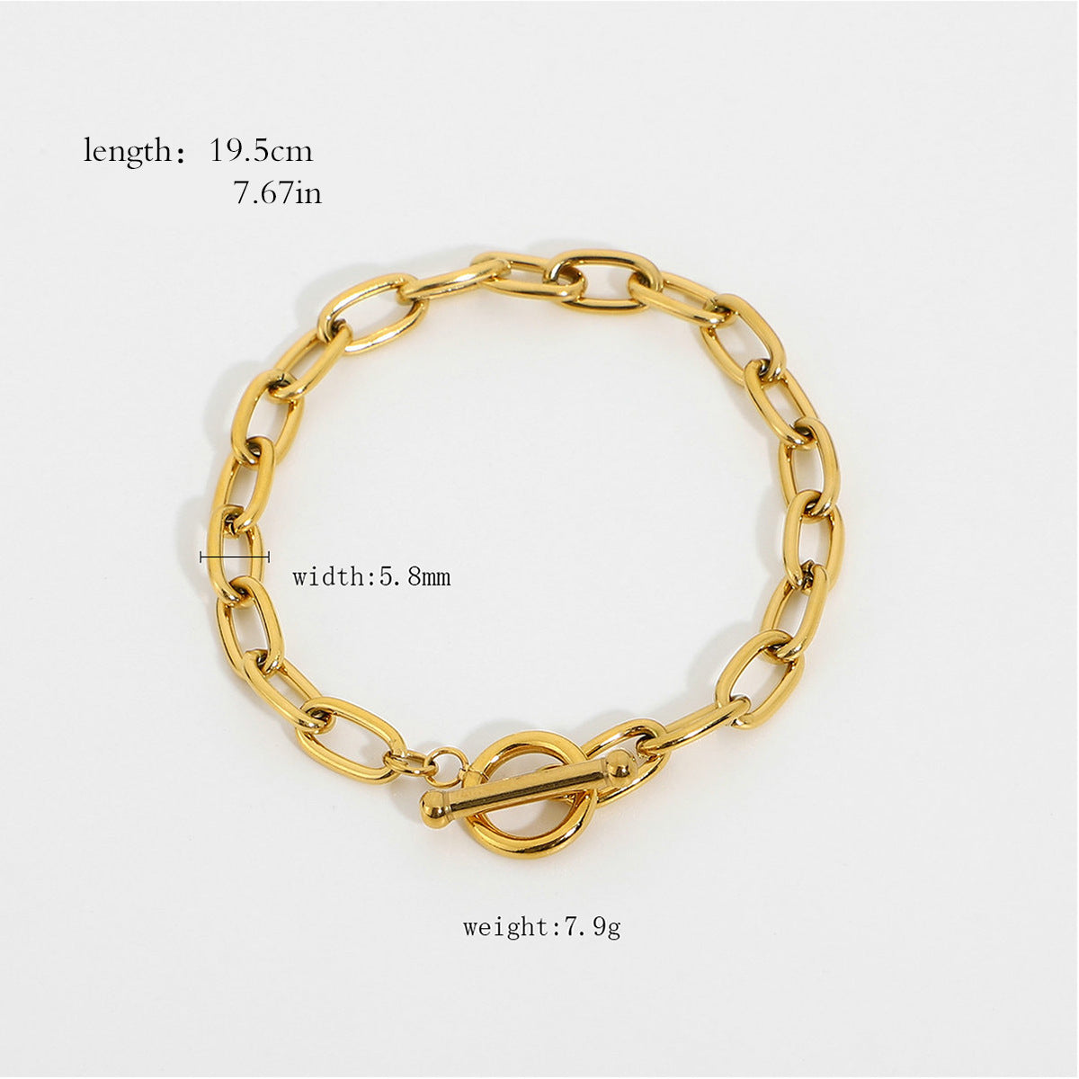 Stainless steel zircon bracelet
