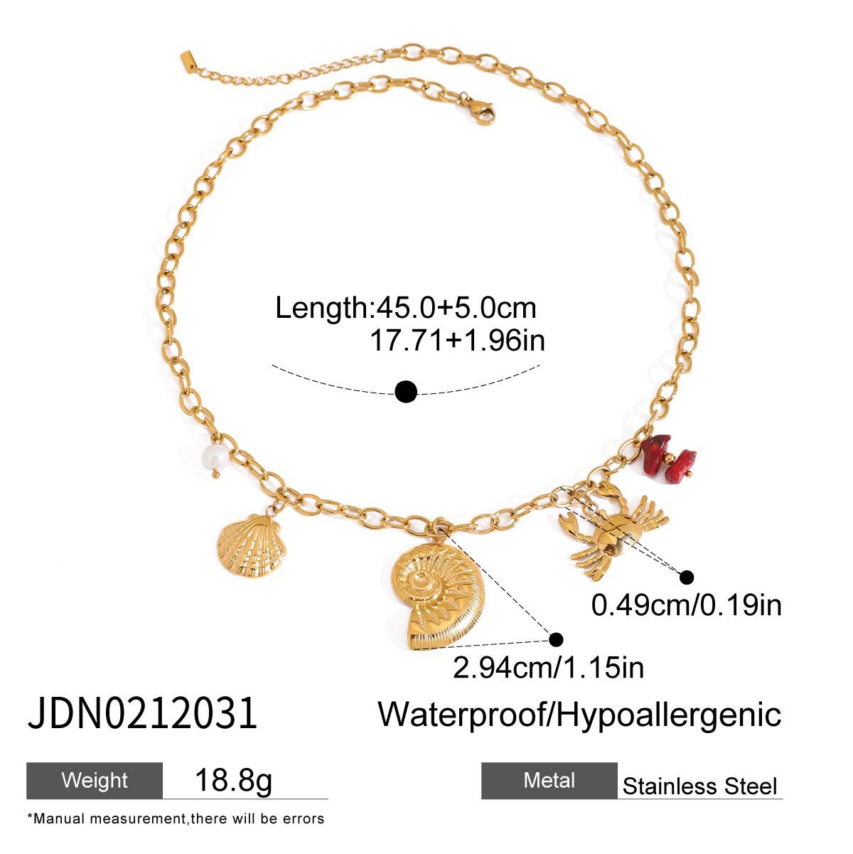 Stainless steel simple high-end necklace