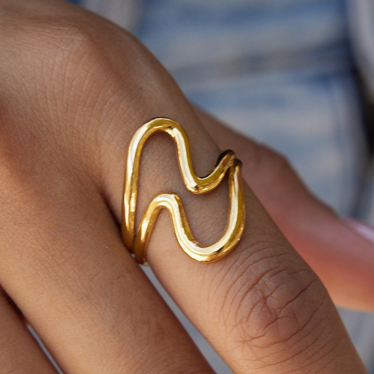 Line titanium steel ring does not fade bracelet