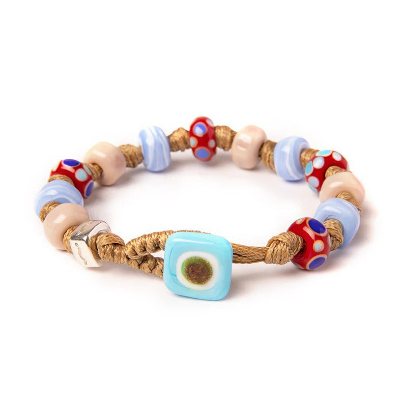 Rice bead beaded bracelet