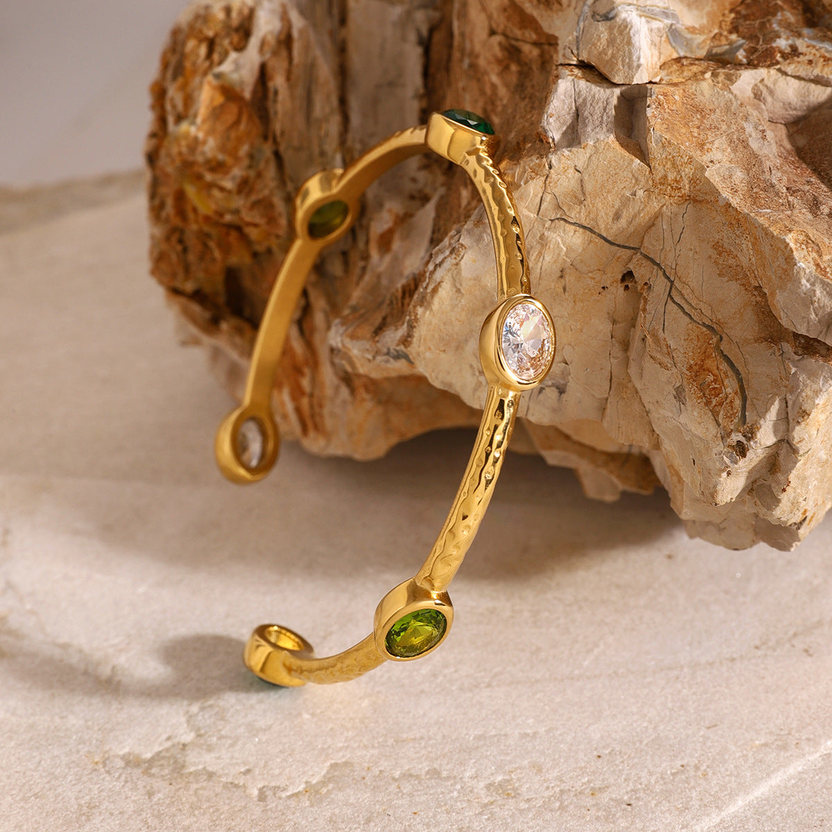 Stainless steel zircon bracelet