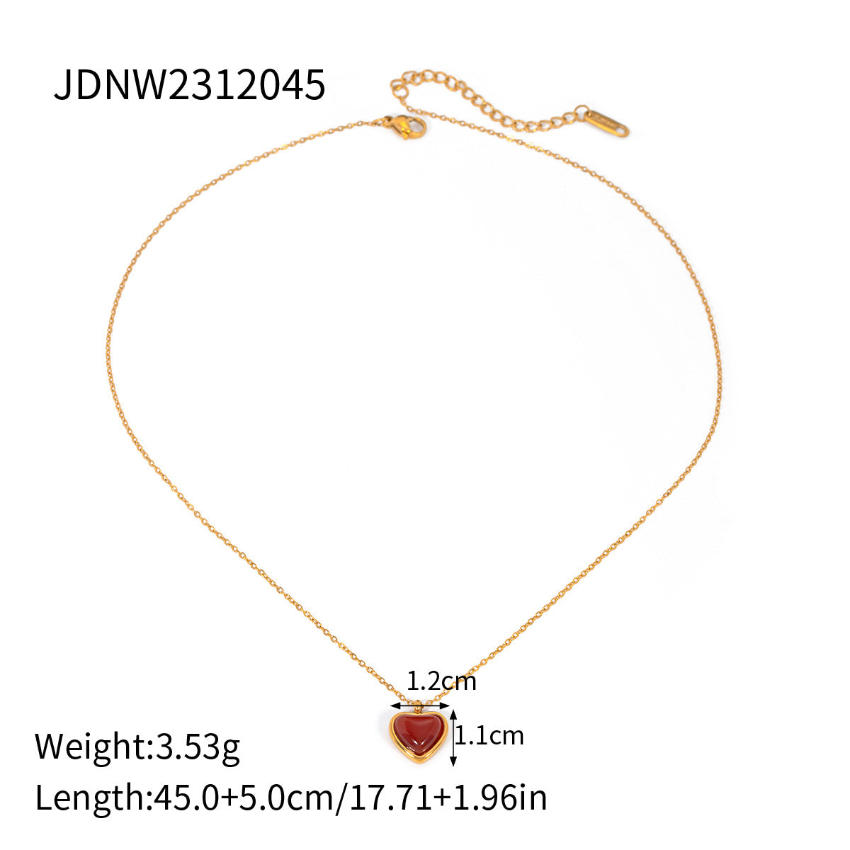Stainless steel love pendant collarbone chain necklace