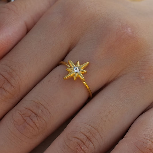 Octagram open ring