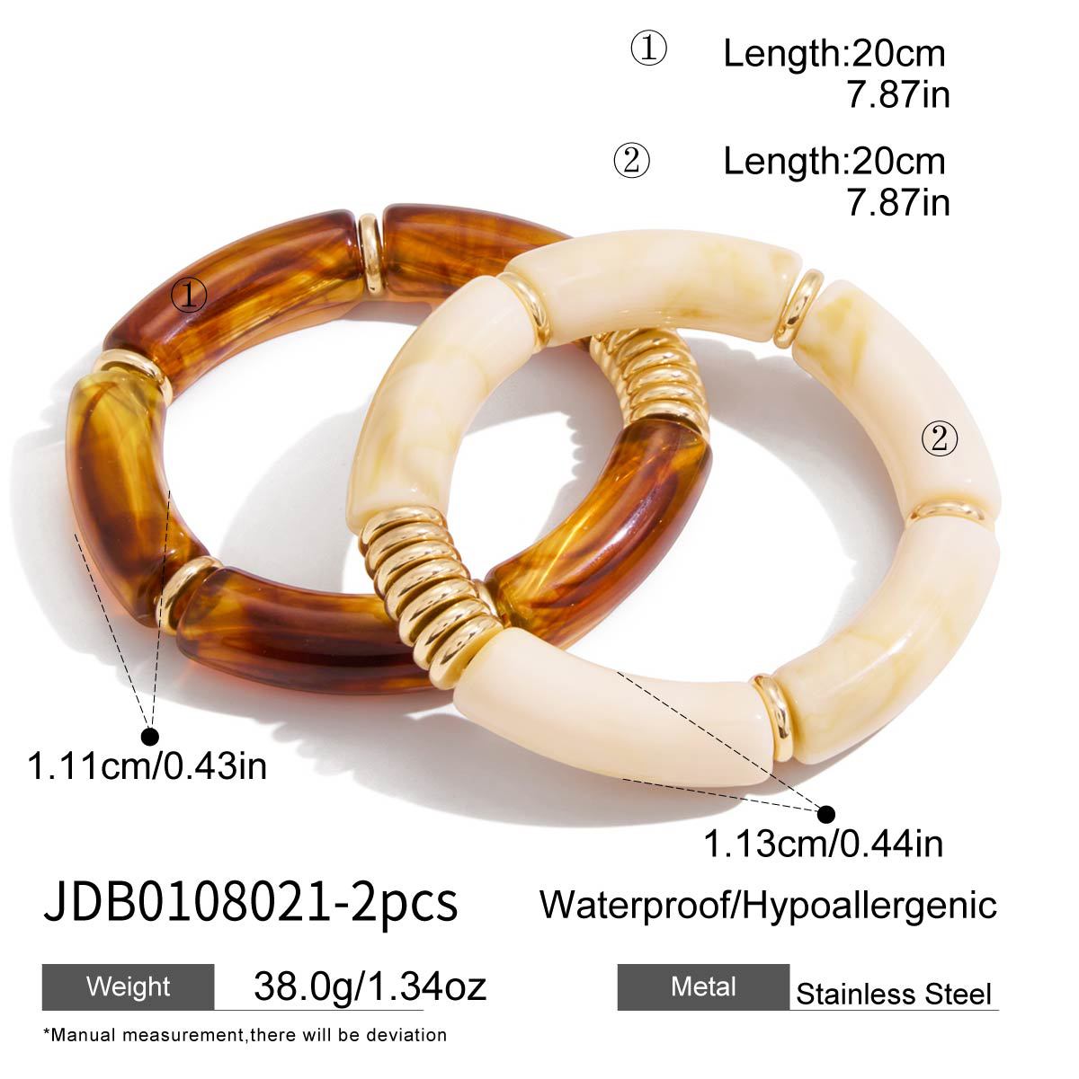 UV gold-plated resin acrylic bamboo bracelet