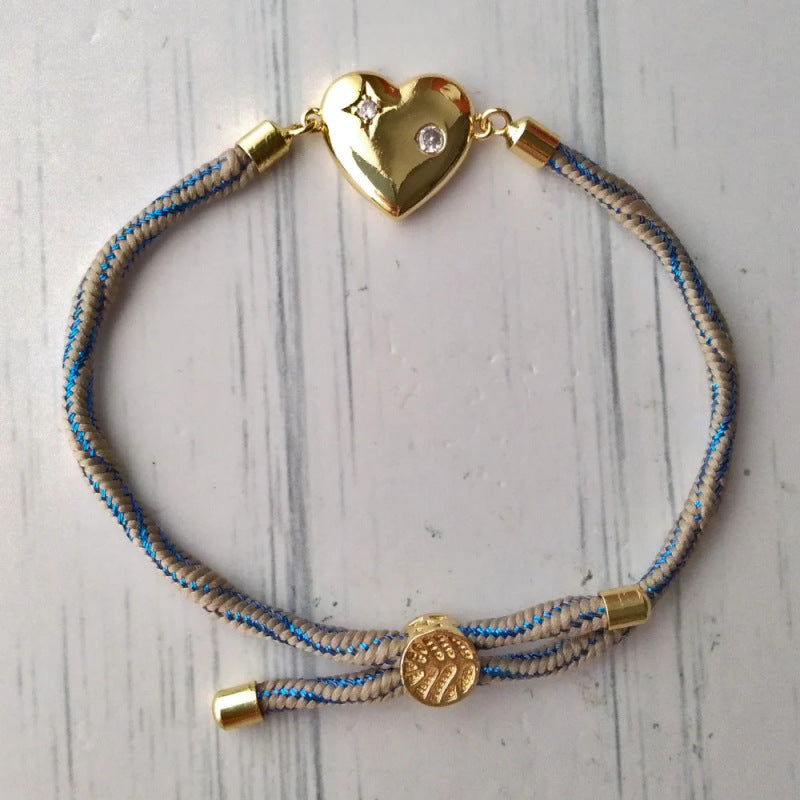 Love adjustable hand rope bracelet