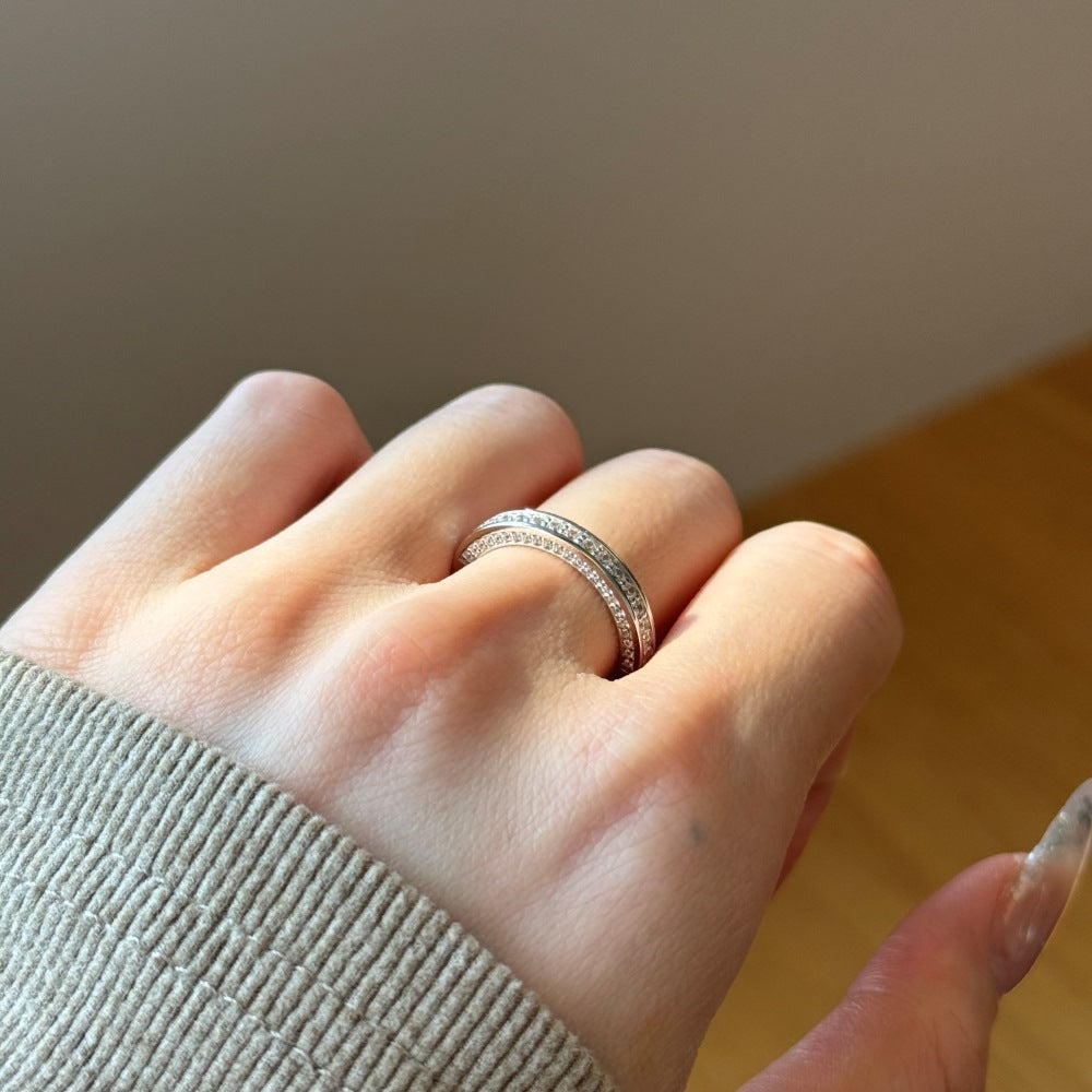 S925 Sterling Silver Brilliant Diamond Ring