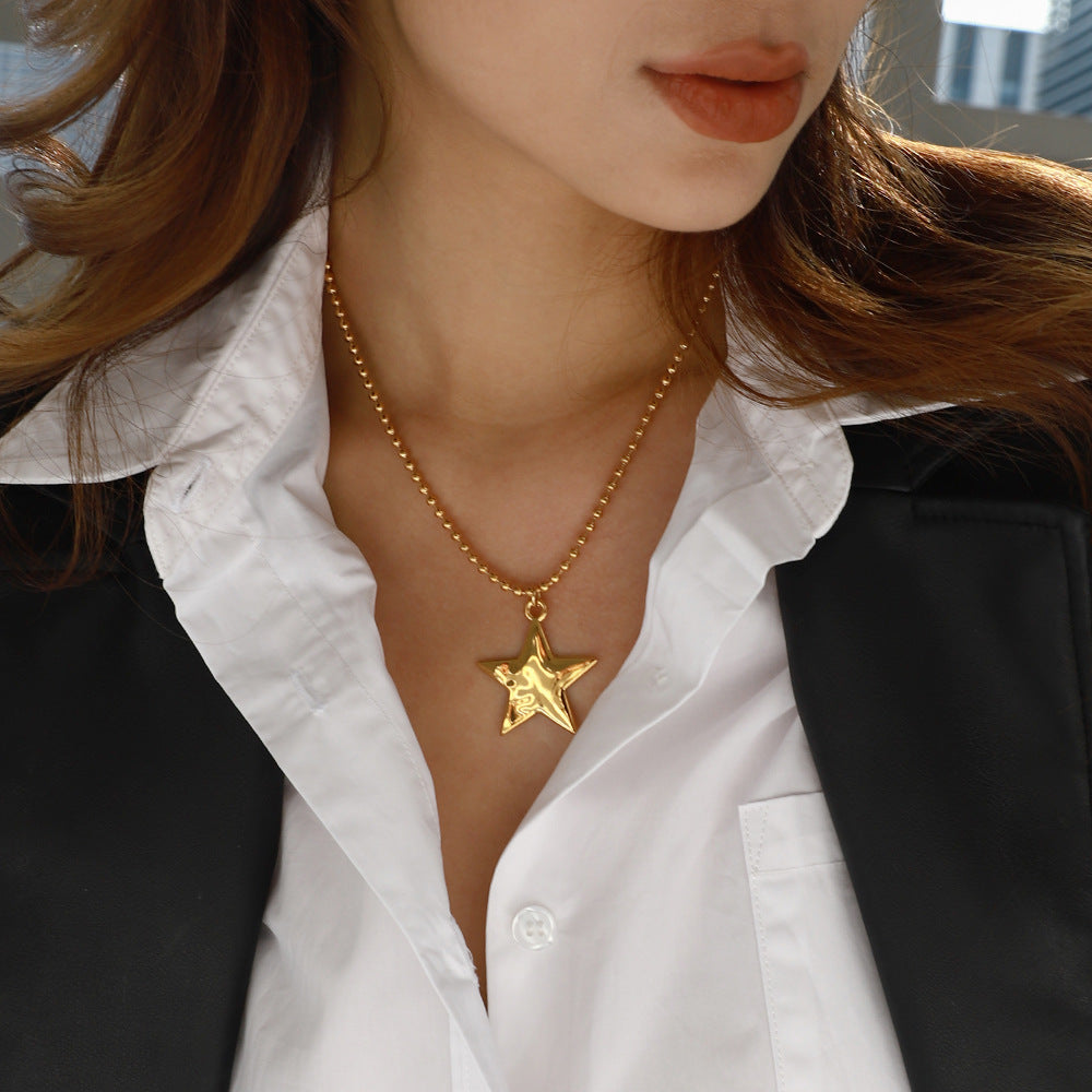 Star Titanium Steel Necklace