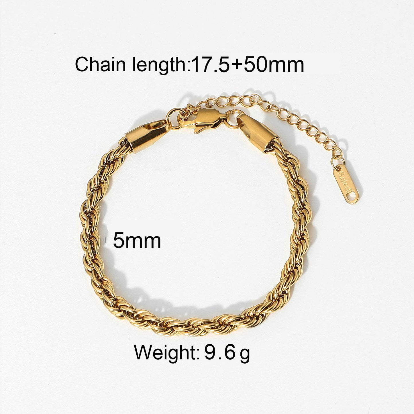 Stainless steel zircon bracelet
