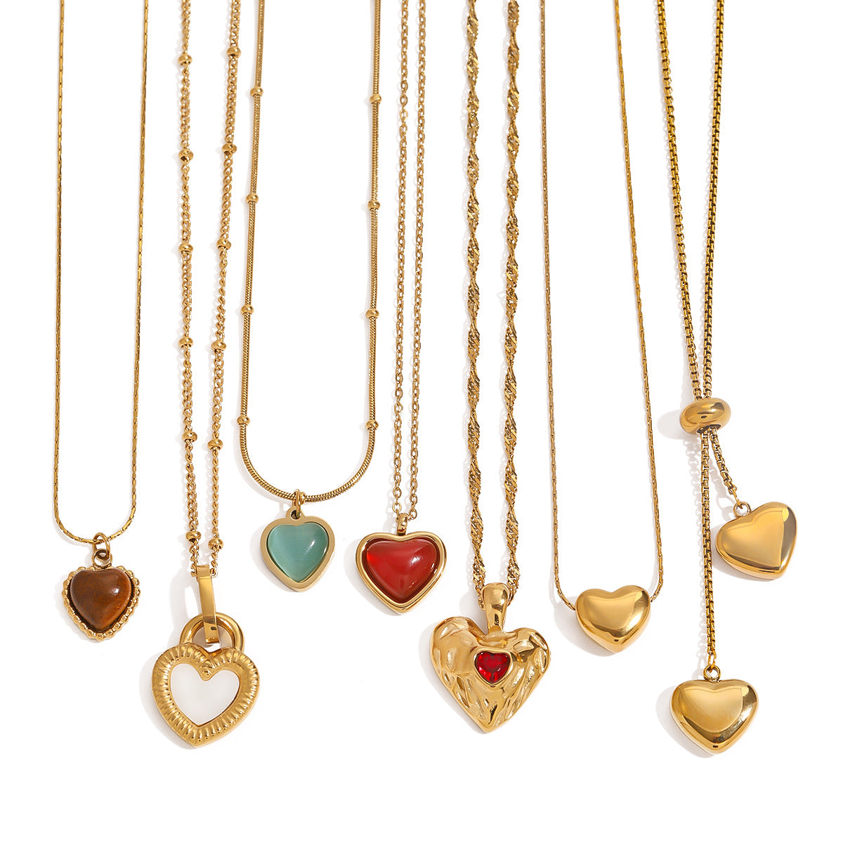 Stainless steel love pendant collarbone chain necklace