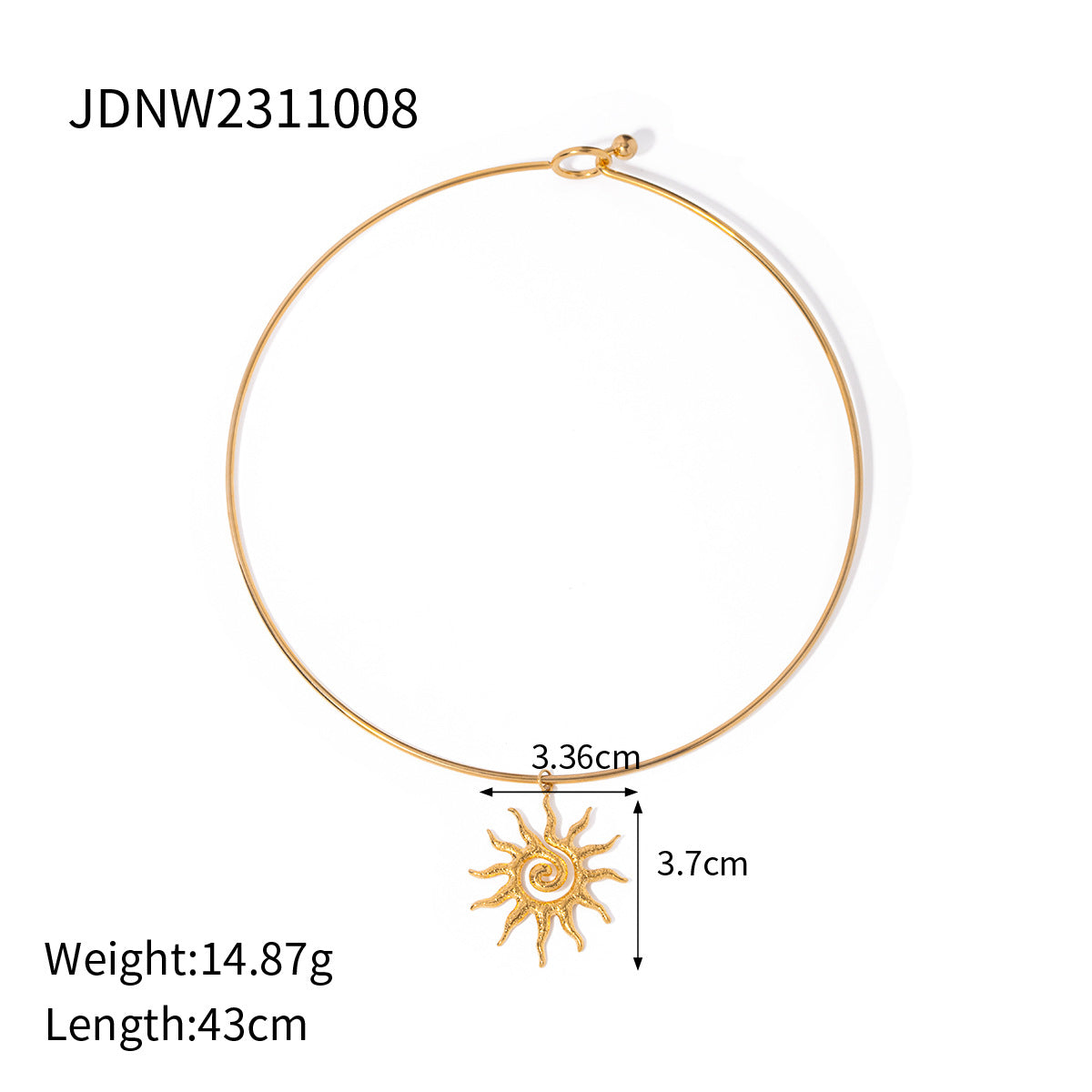 Star pendant stainless steel necklace