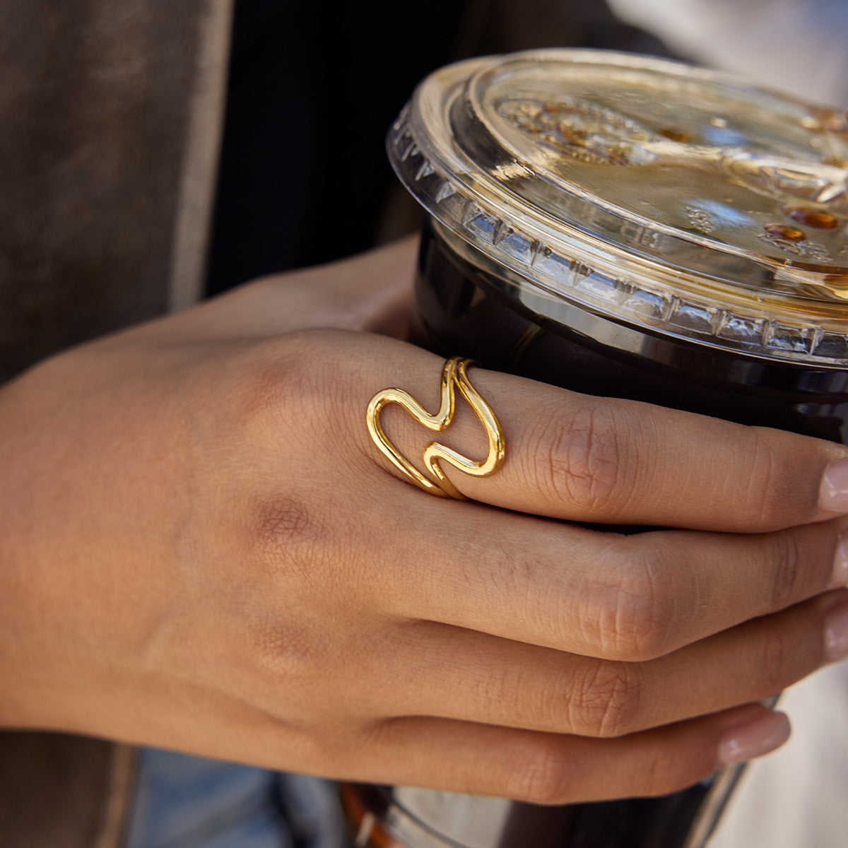 Line titanium steel ring does not fade bracelet