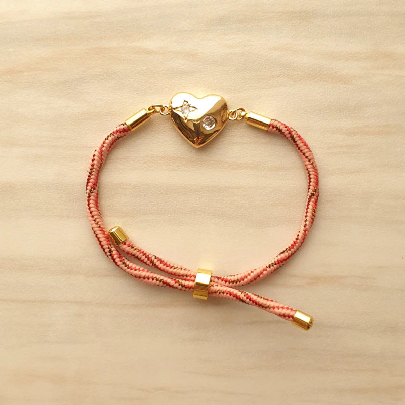 Love adjustable hand rope bracelet