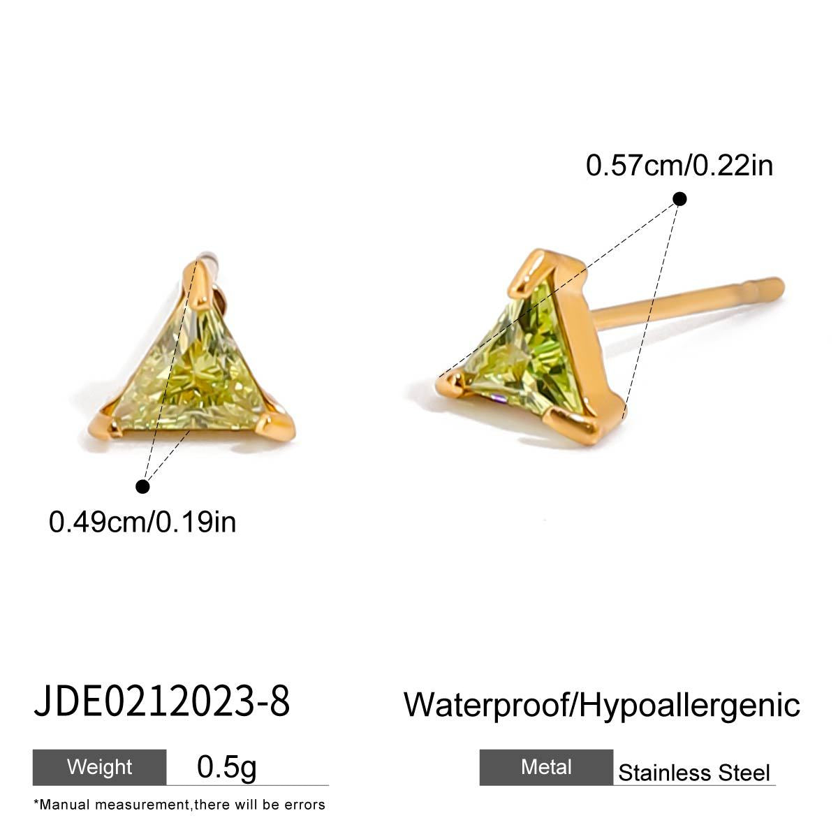 Titanium steel earrings do not fade studs