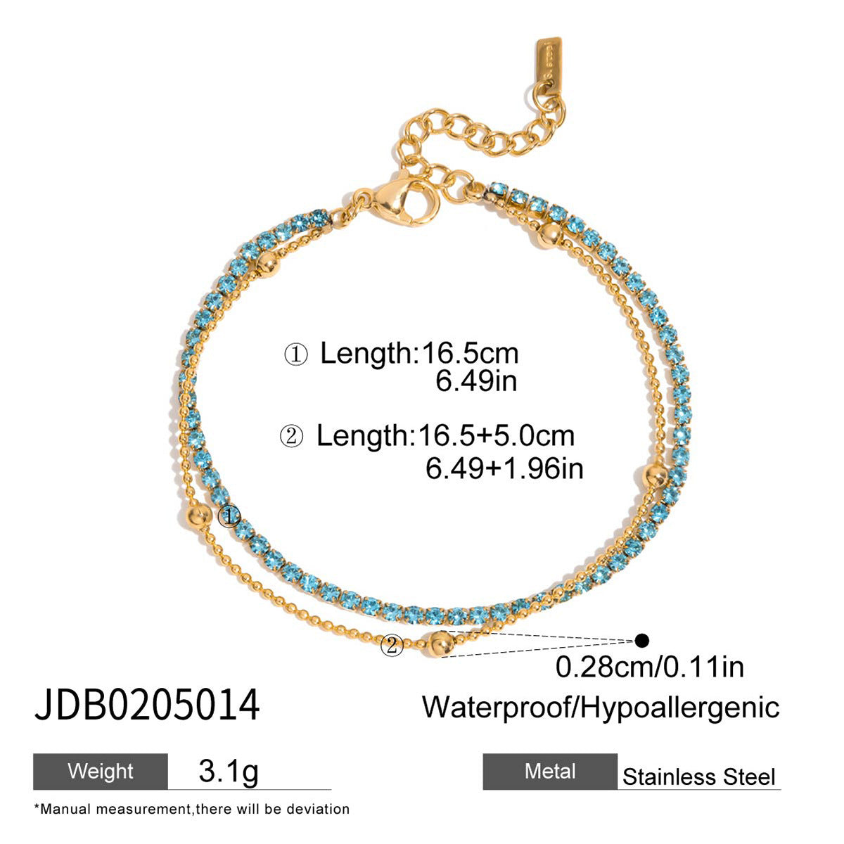 Design Sense Star Mangxing Stainless Steel Bracelet