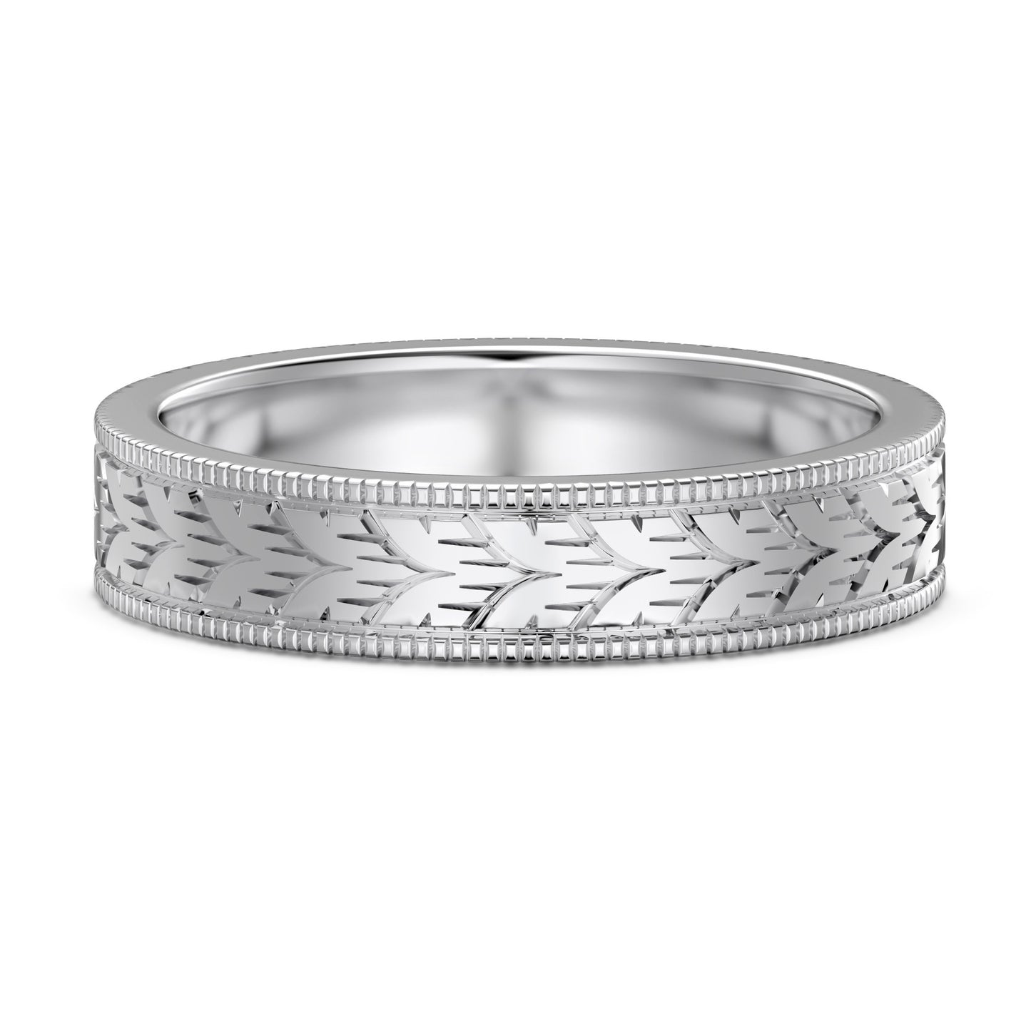 S925 Sterling Silver Plain Silver Male and Female Couple Ring-2