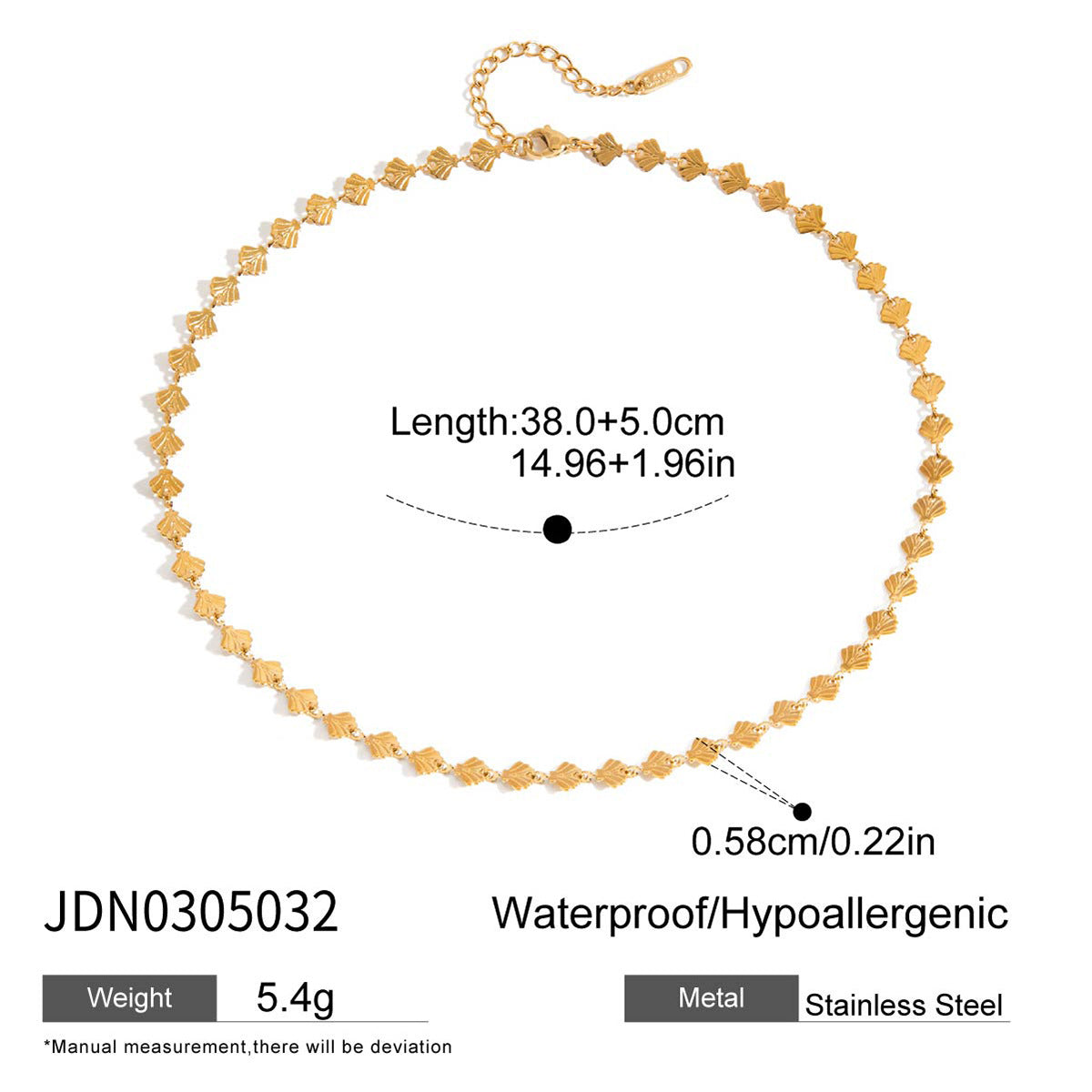 Stainless steel simple necklace