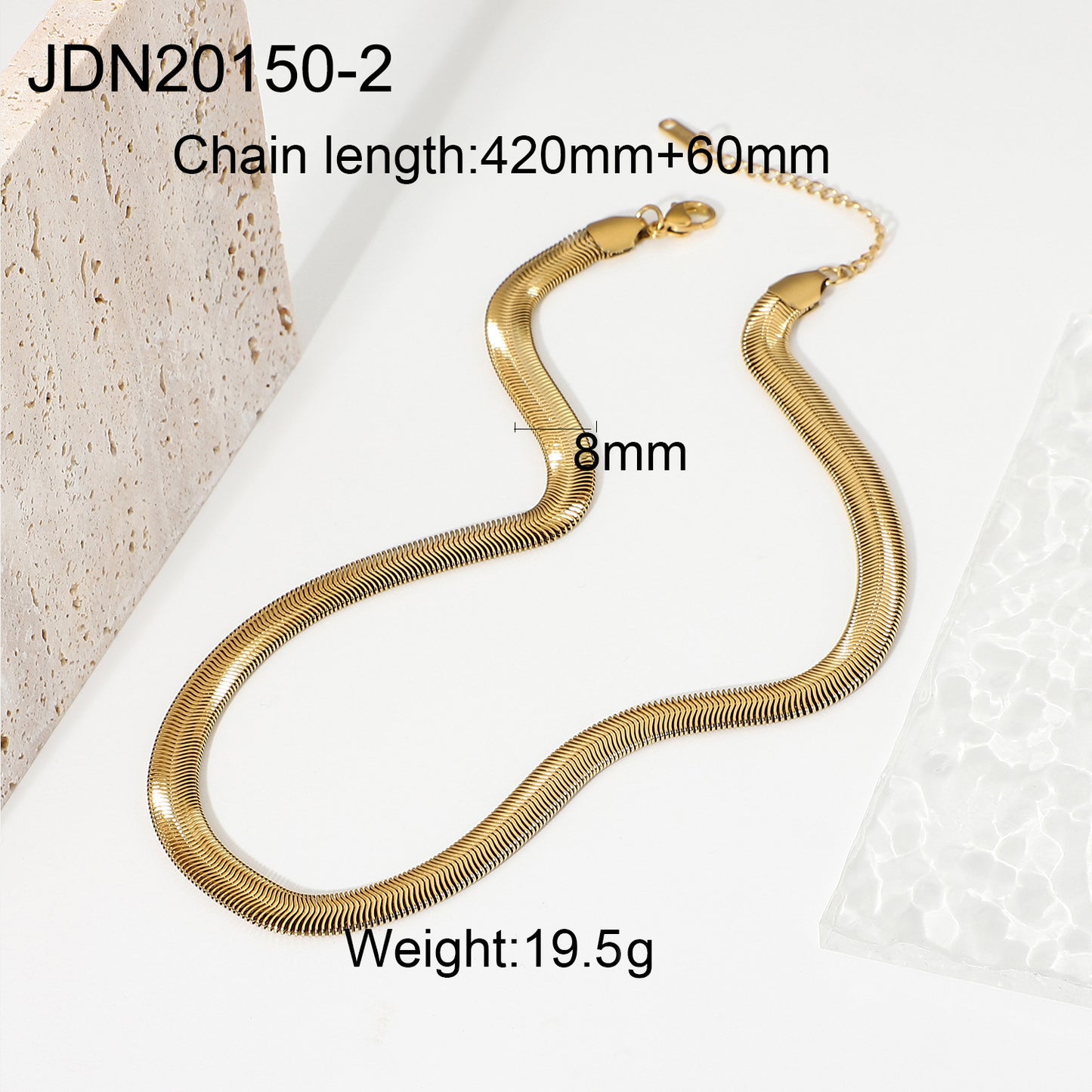 Stainless steel gold-plated multi-layer necklace collarbone neck chain