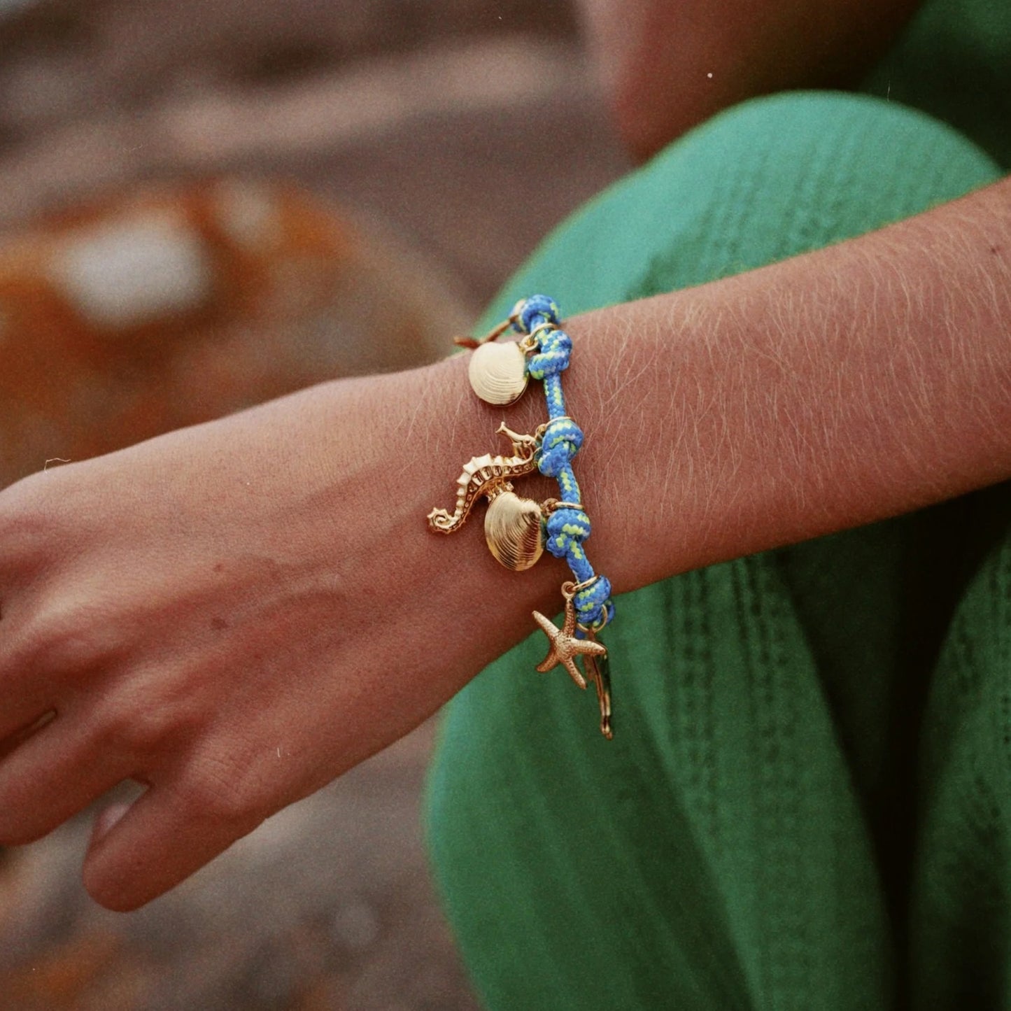 DIY pendant braided rope bracelet