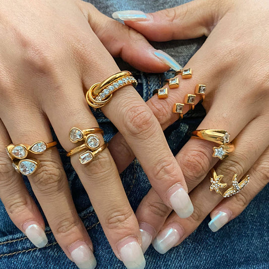 Stainless steel zircon ring