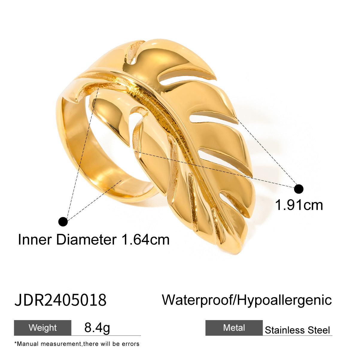 Stainless steel leaf opening ring