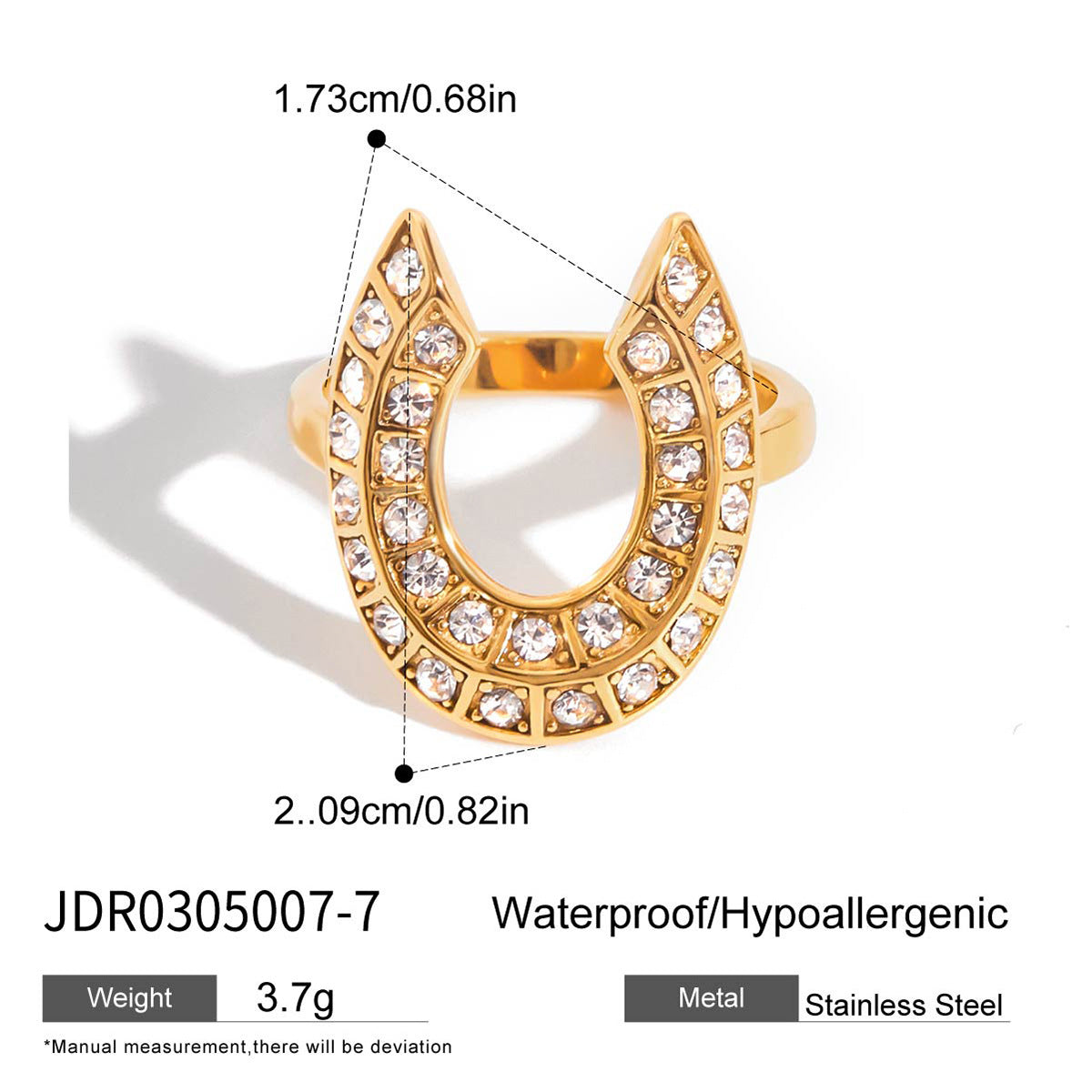 Titanium steel zircon ring does not fade
