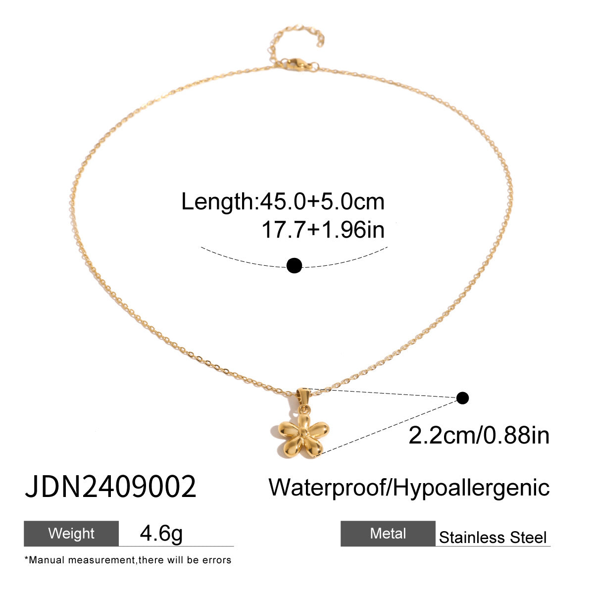 Stainless steel simple high-end necklace