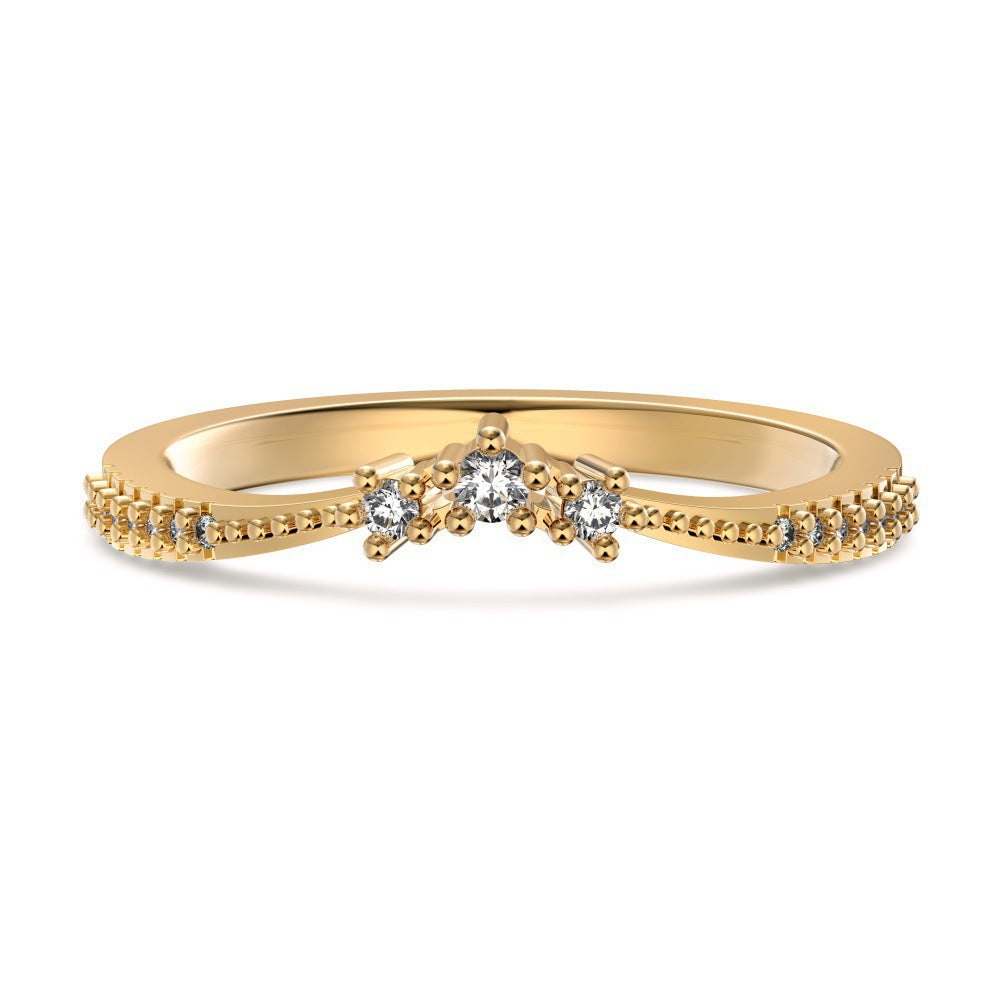 S925 Sterling Silver Plain Silver Male and Female Couple Ring-1