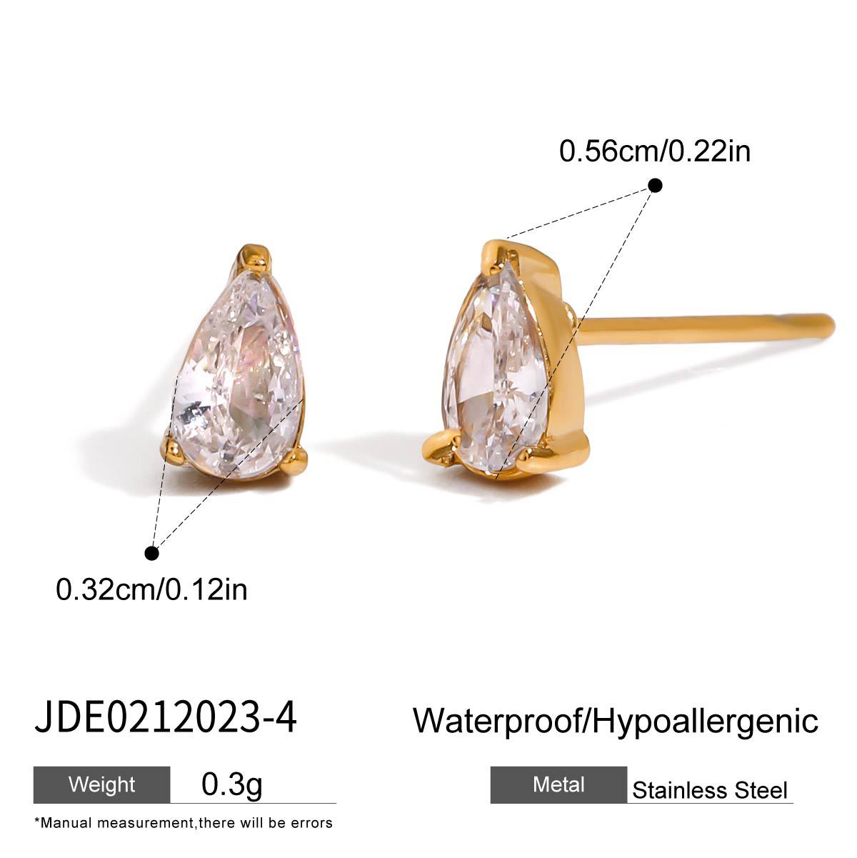 Titanium steel earrings do not fade studs