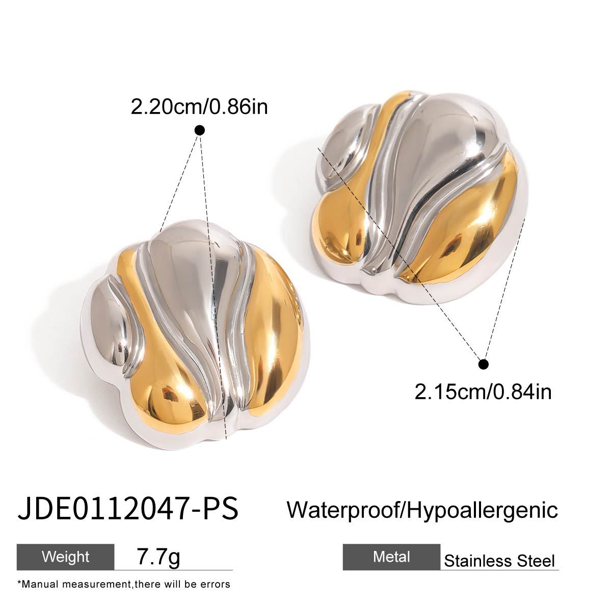 Titanium steel non-fading stud earrings